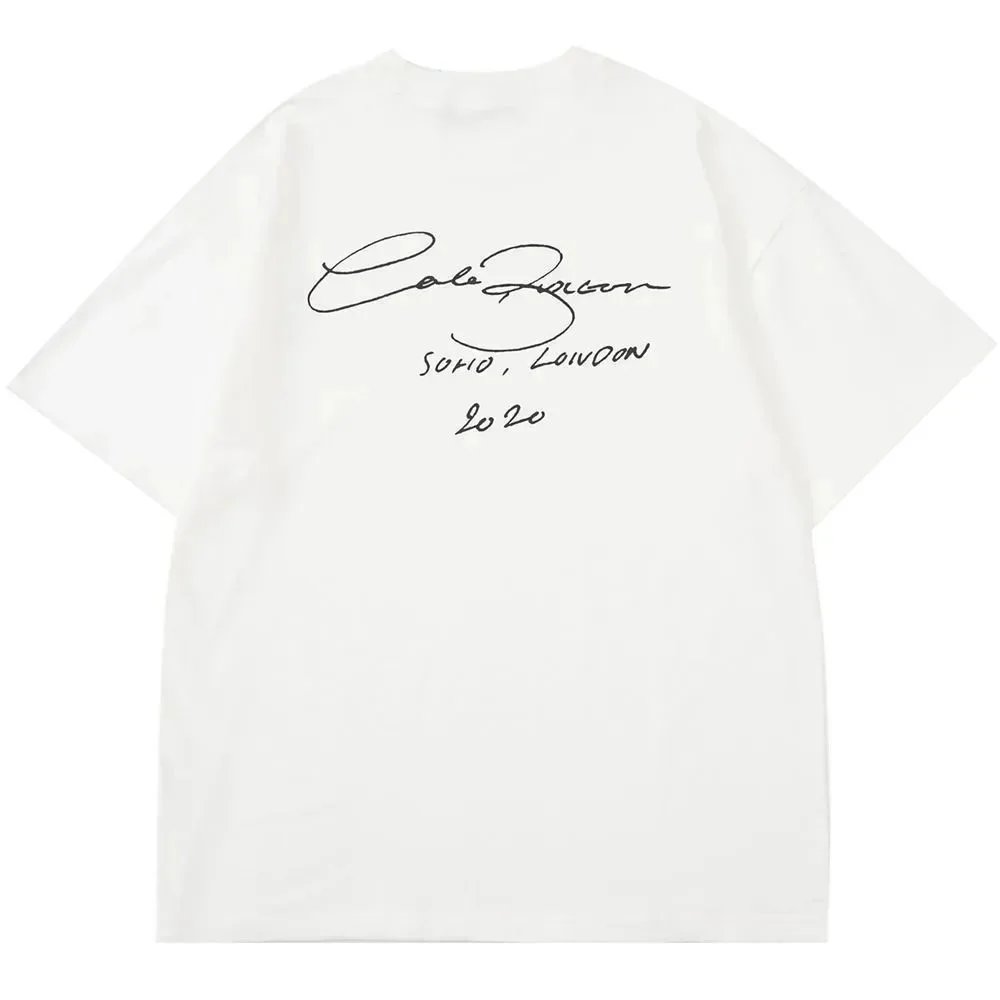 American-style Loose-fitting Pure Cotton Short Sleeve T Shirt-2847