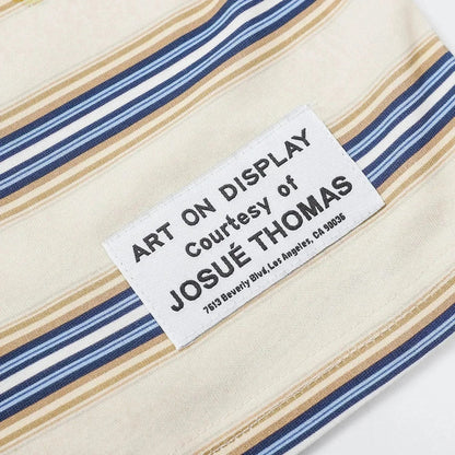 European and American Classic Style Embroidered Print Ink Splash Men's Short Sleeve T Shirt-1880