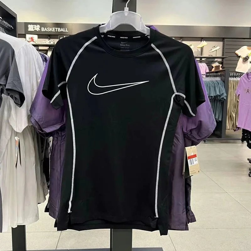 New sports bodysuit long sleeve men high elasticity base layer running fitness T Shirt Basketball Uniform Track and Field Training Top-0508