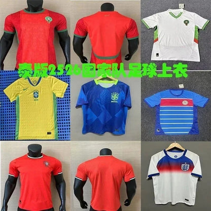 New National Team Fans Short Sleeve Printed Men's Clothing T Shirt Cross-Border Football-2038