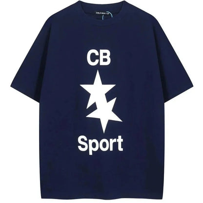 American-style Loose-fitting Pure Cotton Short Sleeve T Shirt-2847