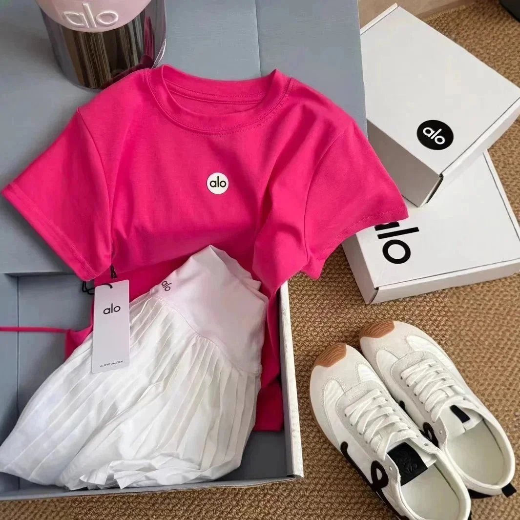 2025Spring and Summer New Simple Printed Slim Fit Round Neck Simple Letter Versatile Short Sleeve Casual T Shirt-2578