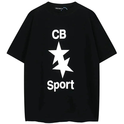 American-style Loose-fitting Pure Cotton Short Sleeve T Shirt-2847