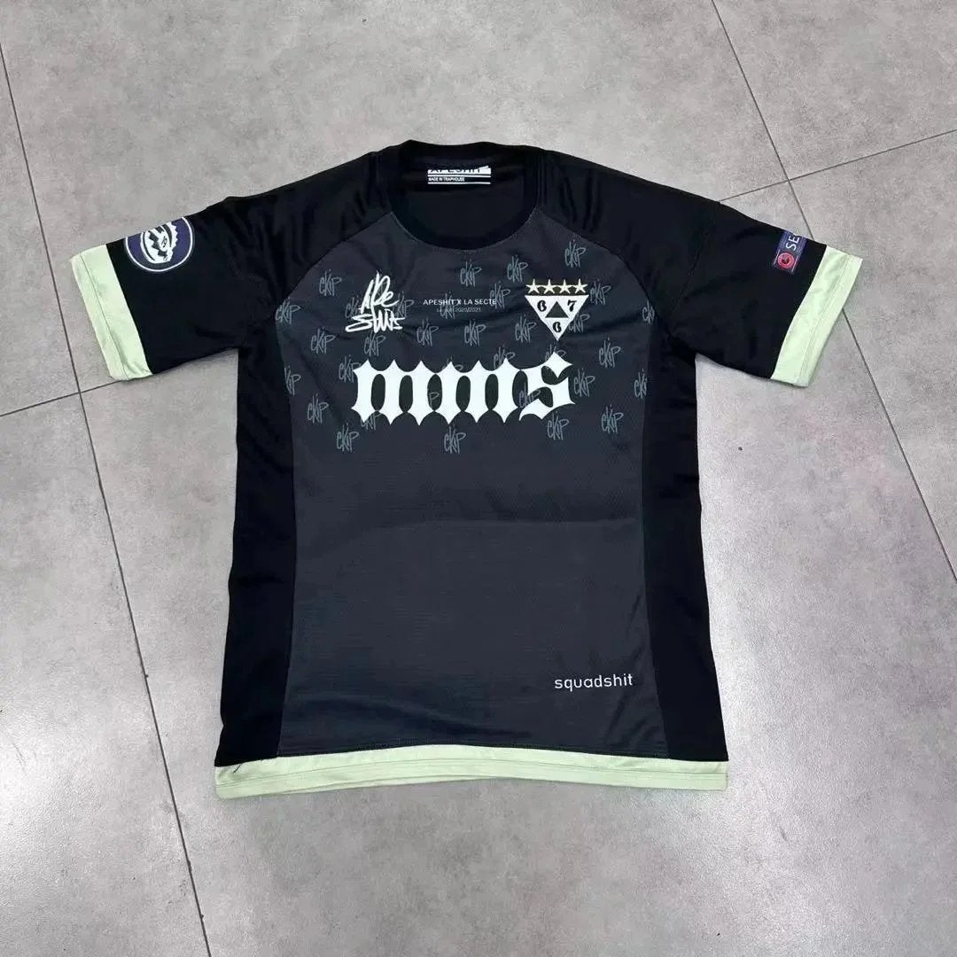 Apeshit Short Sleeve Jersey T T-shirt Sports Casual Embroidered Logo European and American Stars jersey Hip-Hop Street Style-1064