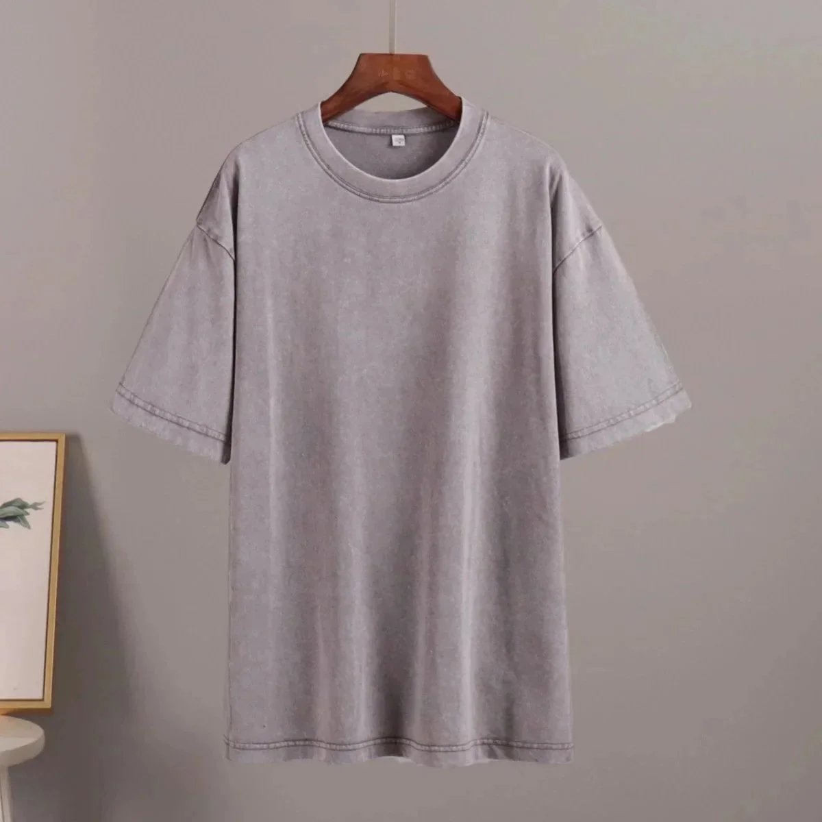 Women's Yoga Clothing European and American Loose Casual Short Sleeve T T-shirt Round Neck Washed Brushed Breathable Sports Top-2568