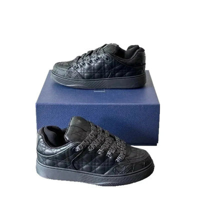 DAB9S Leather Rattan Weave Pattern Floral Pattern Embroidery Fashion sneakers-2922