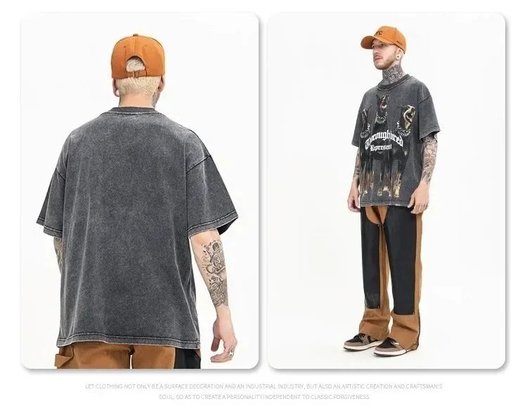 Animal Three Greyhounds Print Short Sleeve T Shirt-2782