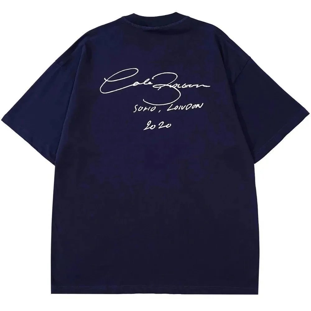 American-style Loose-fitting Pure Cotton Short Sleeve T Shirt-2847