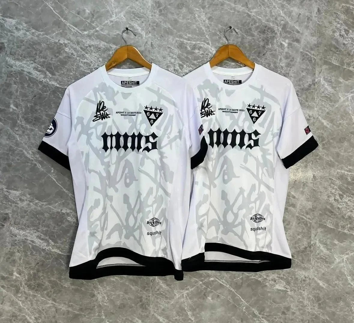 Apeshit Short Sleeve Jersey T T-shirt Sports Casual Embroidered Logo European and American Stars jersey Hip-Hop Street Style-1064