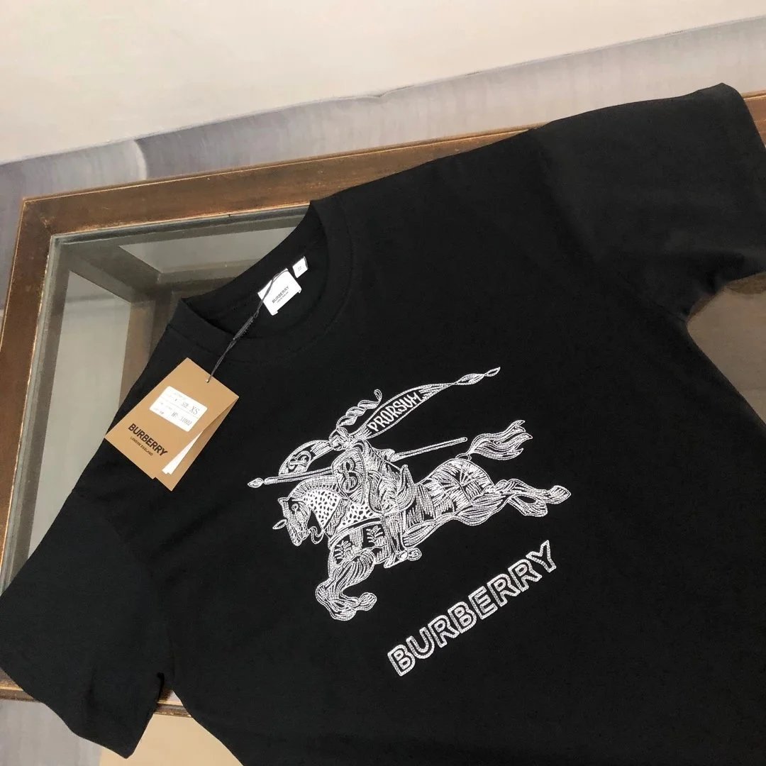 BUR*BERRY round Neck Short Sleeve T Shirt-0849