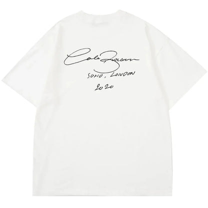 American-style Loose-fitting Pure Cotton Short Sleeve T Shirt-2847