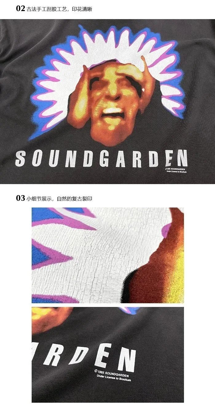 Washed Printed Men's Digital Direct Print Loose Short Sleeve T Shirt-2826