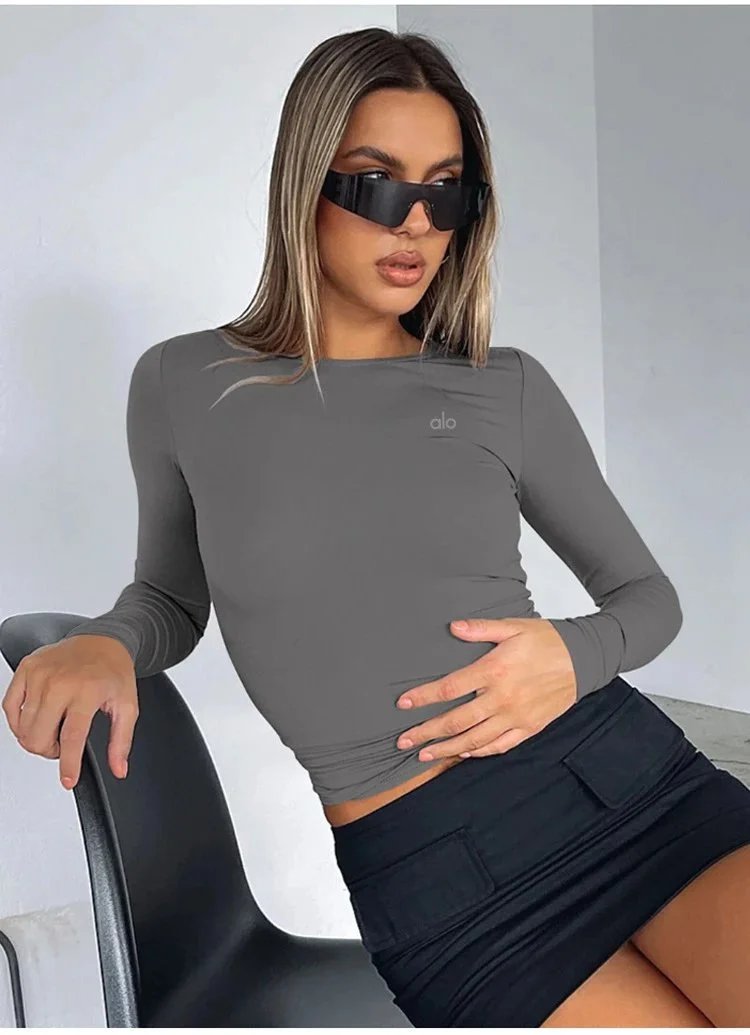 Yoga Clothing Cross-Border Trade Fitness Long Sleeve Base Layer Dance Versatile Quick-Dry Training Top Sports T Shirt-2573