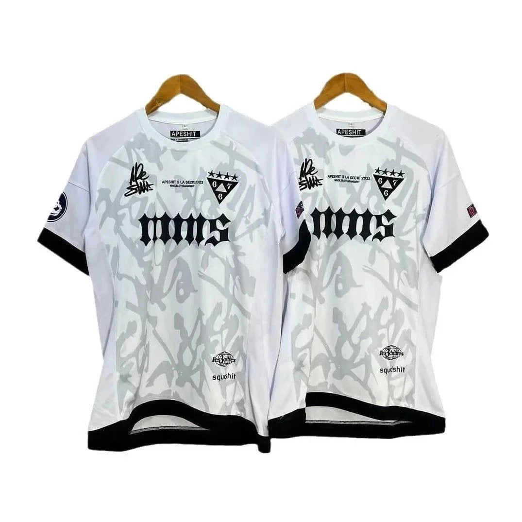 Apeshit Short Sleeve Jersey T T-shirt Sports Casual Embroidered Logo European and American Stars jersey Hip-Hop Street Style-1064