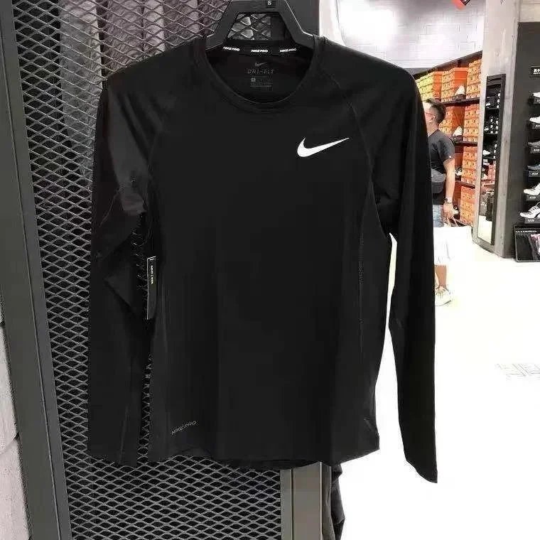 New sports bodysuit long sleeve men high elasticity base layer running fitness T Shirt Basketball Uniform Track and Field Training Top-0508