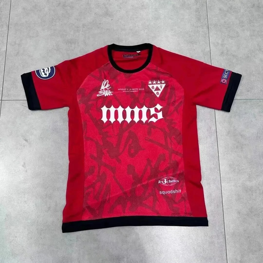 Apeshit Short Sleeve Jersey T T-shirt Sports Casual Embroidered Logo European and American Stars jersey Hip-Hop Street Style-1064