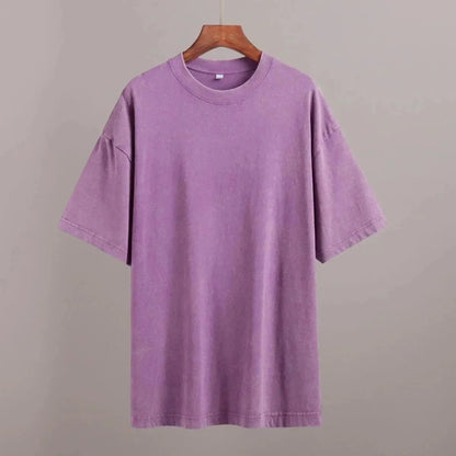 Women's Yoga Clothing European and American Loose Casual Short Sleeve T T-shirt Round Neck Washed Brushed Breathable Sports Top-2568