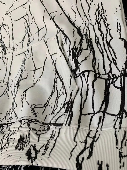 Autumn and Winter New360Gram AM1R1Cracked Classic Letters LOGO Printed cotton terry unisex hooded sweatshirt www.yupoo.site