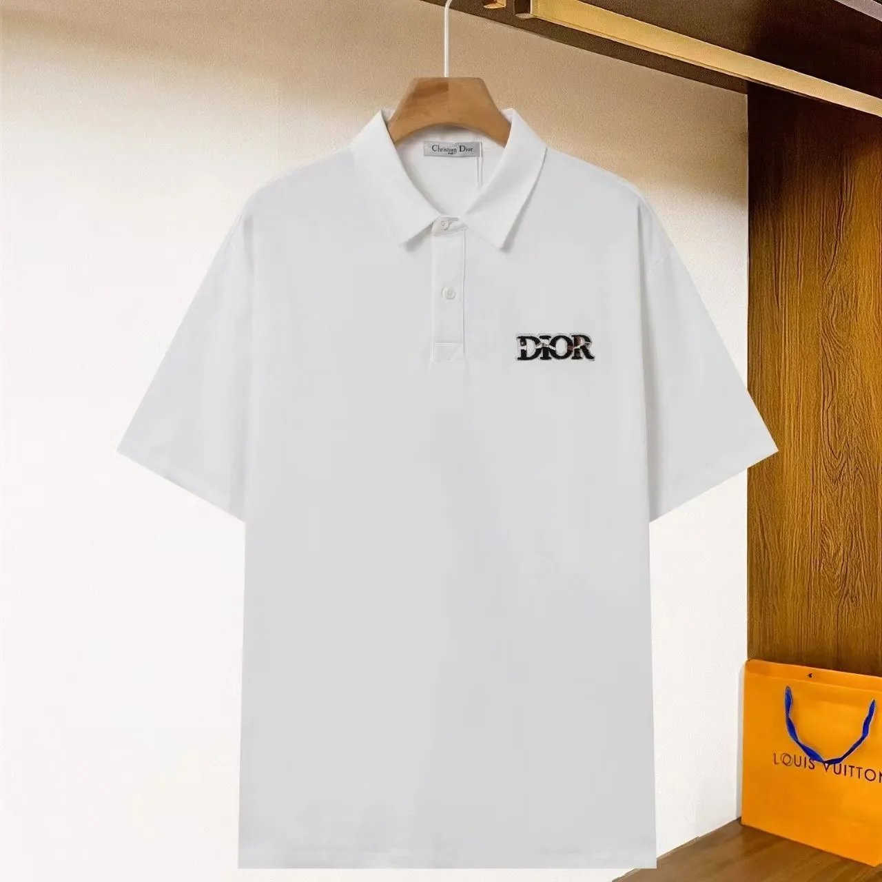 Men's Short Sleeve with Turn-down Collar T Shirt-2828