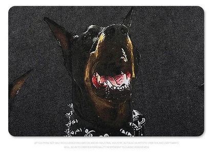 Animal Three Greyhounds Print Short Sleeve T Shirt-2782