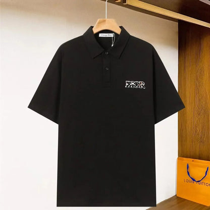 Men's Short Sleeve with Turn-down Collar T Shirt-2828