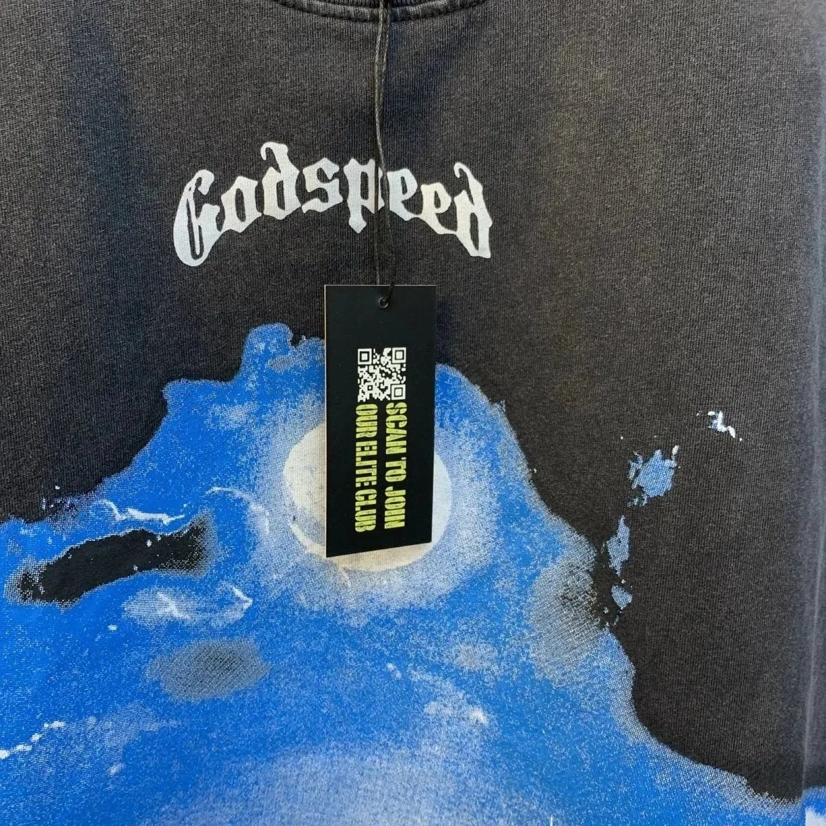 God spe**  Amig**Washed and distressed American street style unisex summer pure cotton loose retro short sleeve T Shirt-0445