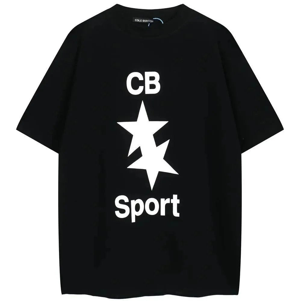 American-style Loose-fitting Pure Cotton Short Sleeve T Shirt-2847