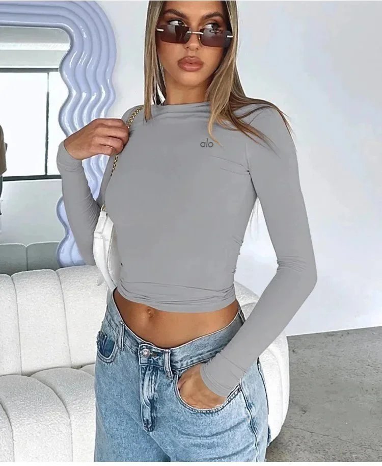 Yoga Clothing Cross-Border Trade Fitness Long Sleeve Base Layer Dance Versatile Quick-Dry Training Top Sports T Shirt-2573