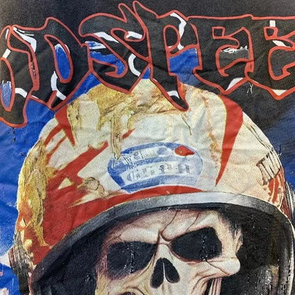 God spe**  Amig**Washed and distressed American street style unisex summer pure cotton loose retro short sleeve T Shirt-0445