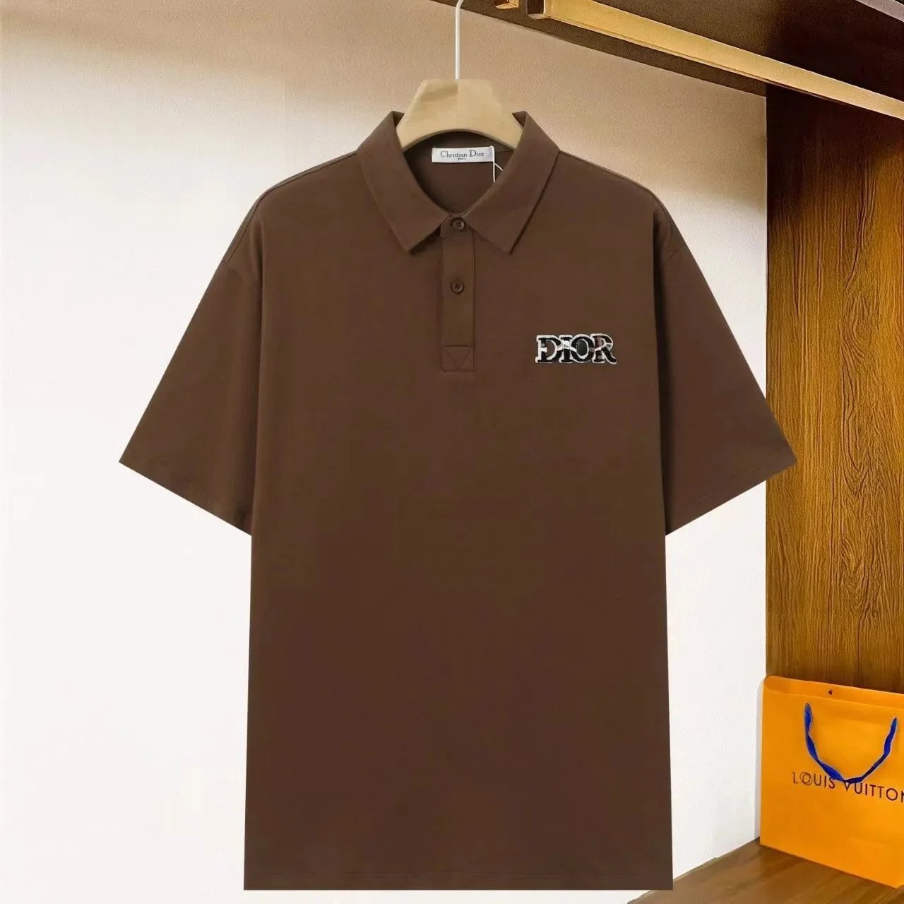 Men's Short Sleeve with Turn-down Collar T Shirt-2828