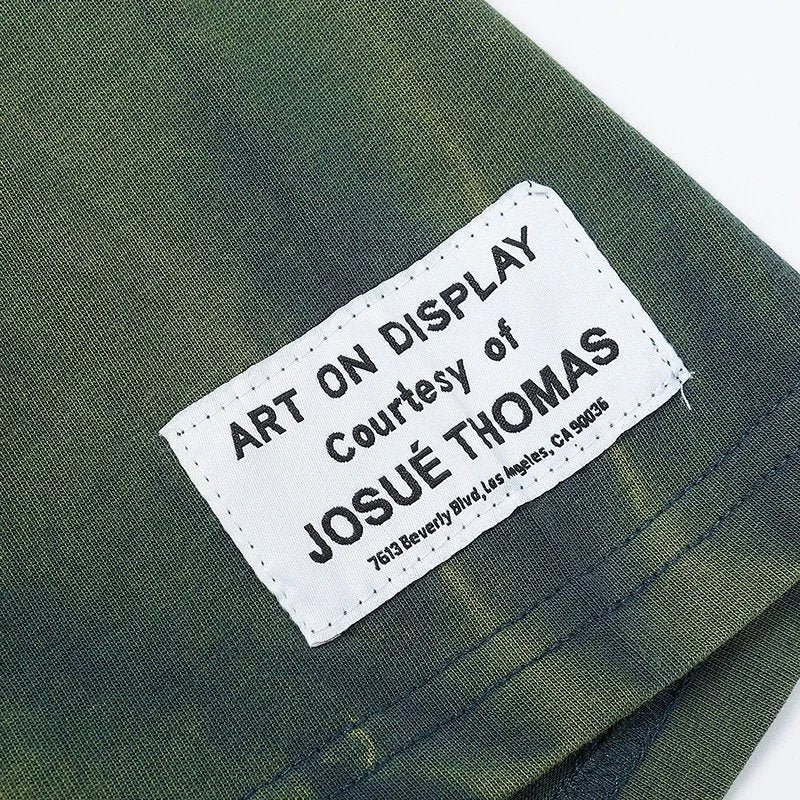 European and American Classic Style Embroidered Print Ink Splash Men's Short Sleeve T Shirt-1880