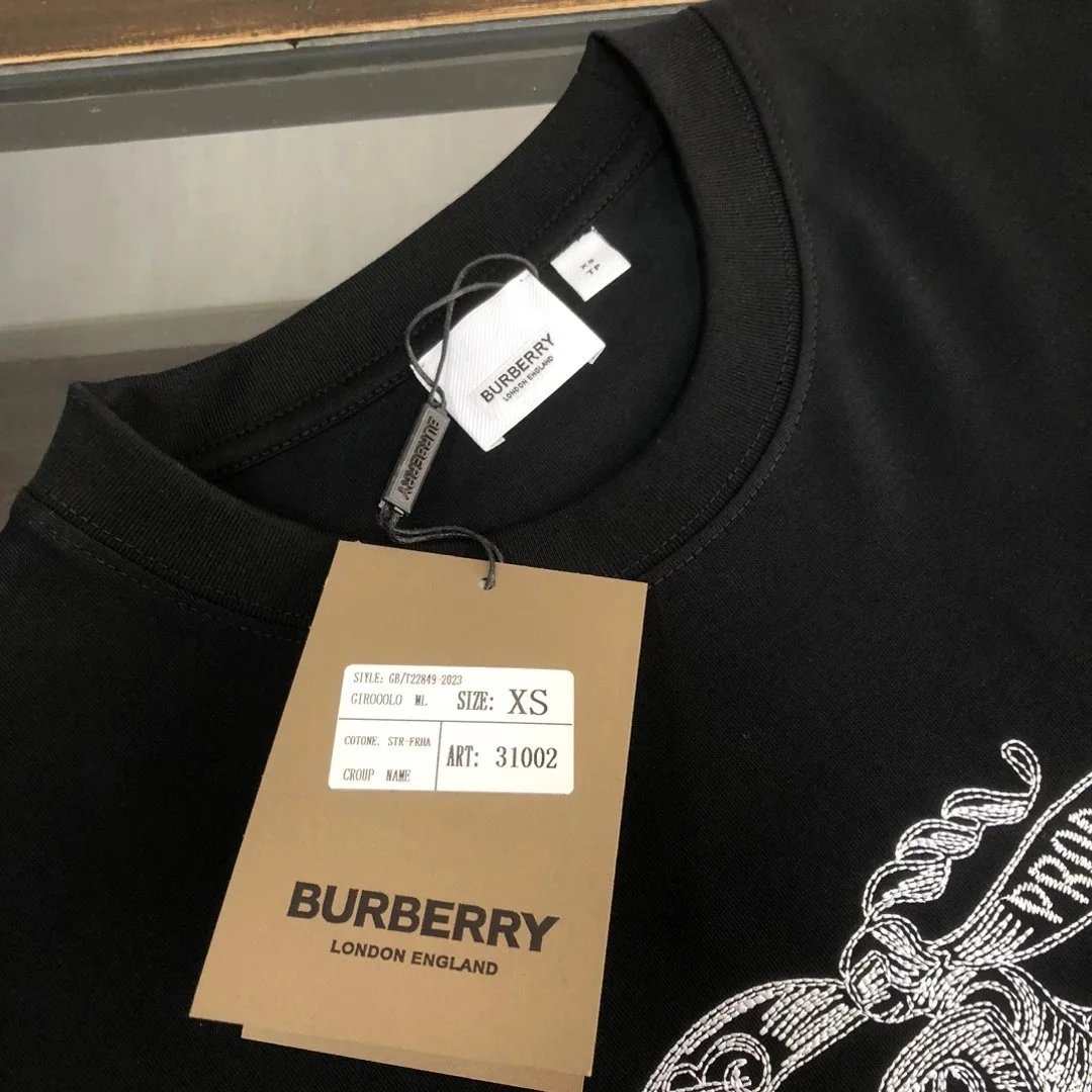 BUR*BERRY round Neck Short Sleeve T Shirt-0849