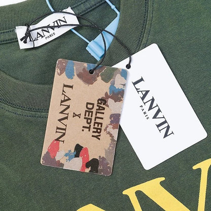 European and American Classic Style Embroidered Print Ink Splash Men's Short Sleeve T Shirt-1880