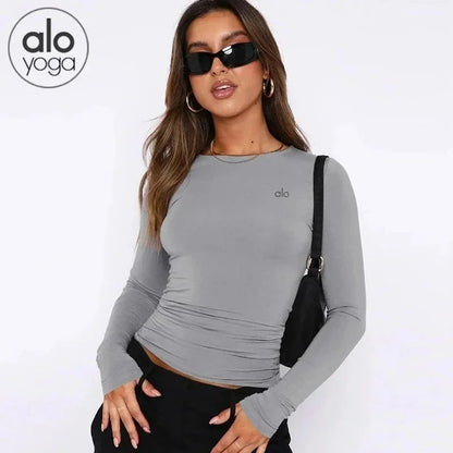 Yoga Clothing Cross-Border Trade Fitness Long Sleeve Base Layer Dance Versatile Quick-Dry Training Top Sports T Shirt-2573