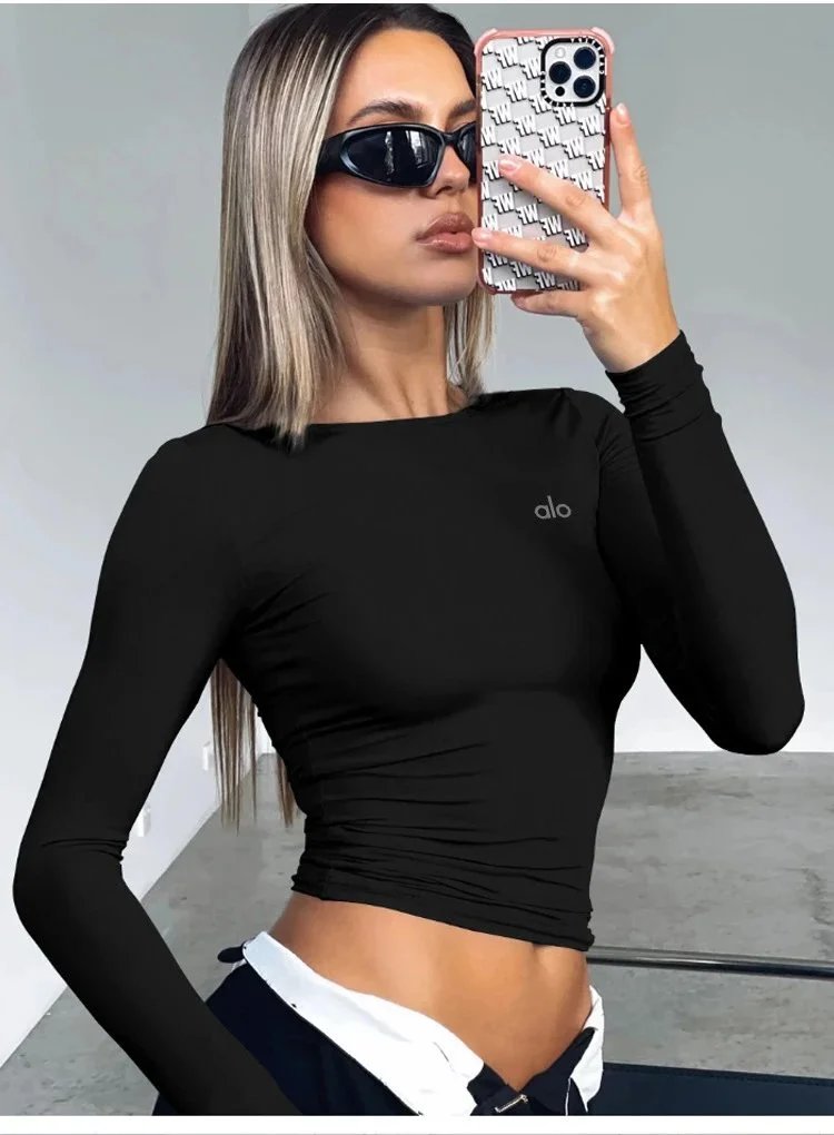 Yoga Clothing Cross-Border Trade Fitness Long Sleeve Base Layer Dance Versatile Quick-Dry Training Top Sports T Shirt-2573