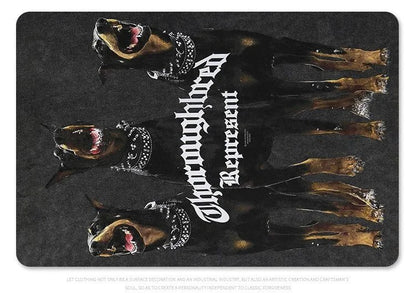 Animal Three Greyhounds Print Short Sleeve T Shirt-2782