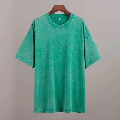 Women's Yoga Clothing European and American Loose Casual Short Sleeve T T-shirt Round Neck Washed Brushed Breathable Sports Top-2568