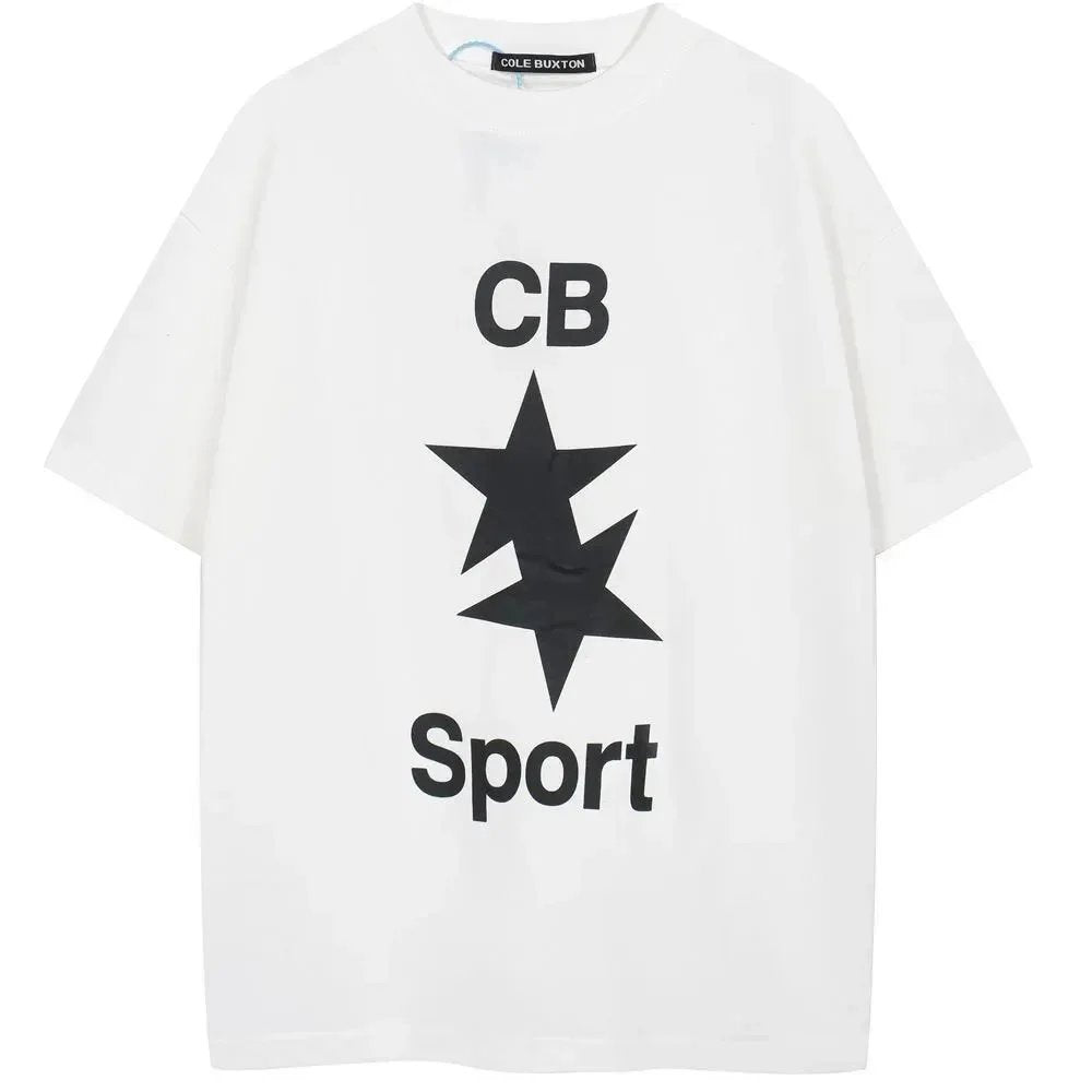 American-style Loose-fitting Pure Cotton Short Sleeve T Shirt-2847